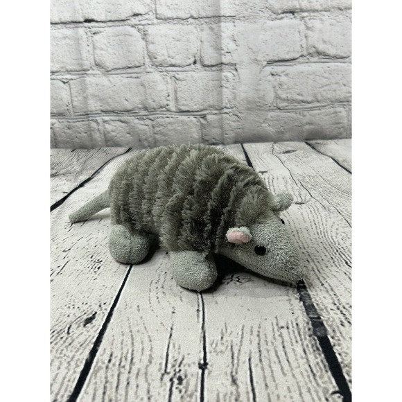 Aurora Armadillo Mini Flopsie Gray #31247 Stuffed Animal 10" Plush Toy 2021 - Picture 1 of 10